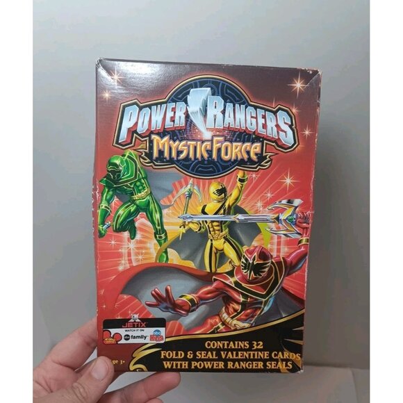 Vintage 32 Power Rangers Mystic Force Fold  Seal Valentines Paper Magic Group - Picture 1 of 4